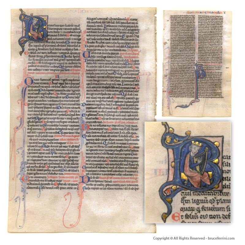 13th Century Illuminated Manuscript Psalter
